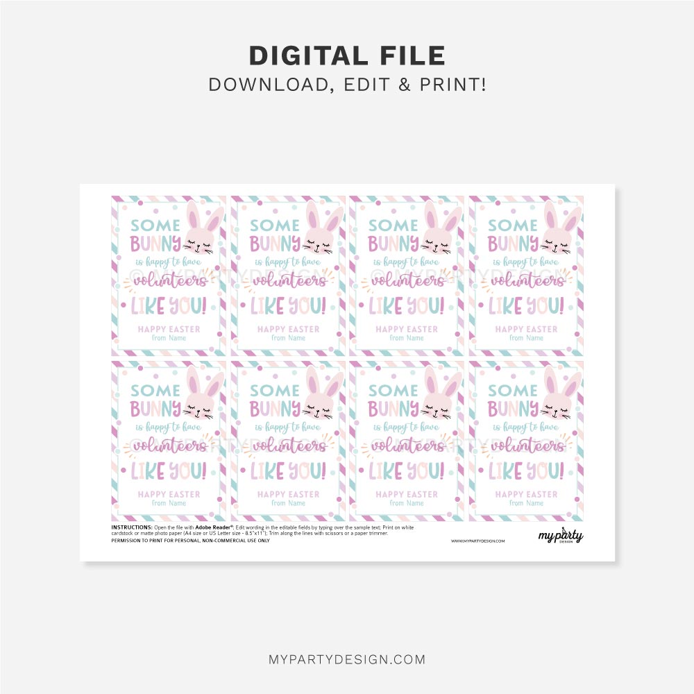EASTER-TAGS-SOMEBUNNY-VOLUNTEERS-00C printable volunteer easter tags for volunteer appreciation gifts