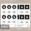 happy easter black and white gift tags
