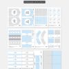 printable grey and blue elephant baby shower party printables for boy baby shower decoration