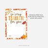 fall gift card holder that reads "so very thankful for you"