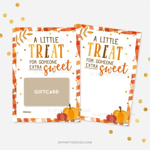 Fall Treat For Someone Sweet gift card holder for thanksgiving or teacher appreciation gifts