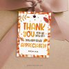 fall appreciation gift tag that reads "thank you for all you do, you are truly appreciated"