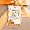 just a little autumn treat for someone extra sweet gift tag for autumn appreciation gifts
