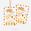 popcorn fall appreciation gift tags that read "poppin by to with you a happy fall"