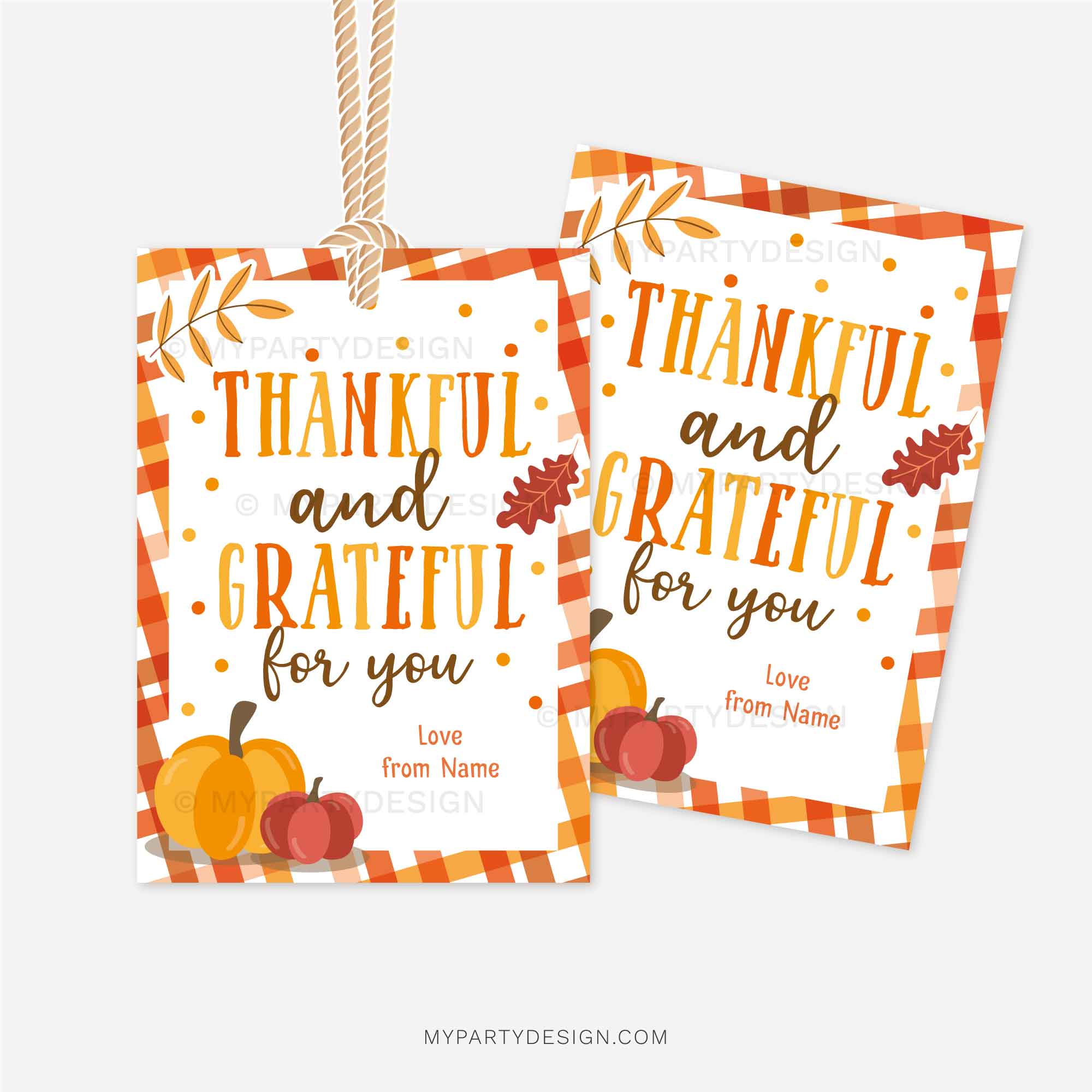 FALL-GIFT-TAGS-THANKFUL-AND-GRATEFUL-00B thanksgiving gift tags that read "thankful and grateful for you"