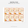 printable thankful and grateful for you gift tag in orange and brow colors featuring fall leaves and pumpkin illustrations for thanksgiving gifts