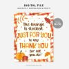 printable fall lounge stocked to say thank you sign for nurses, employees, staff or teacher appreciation