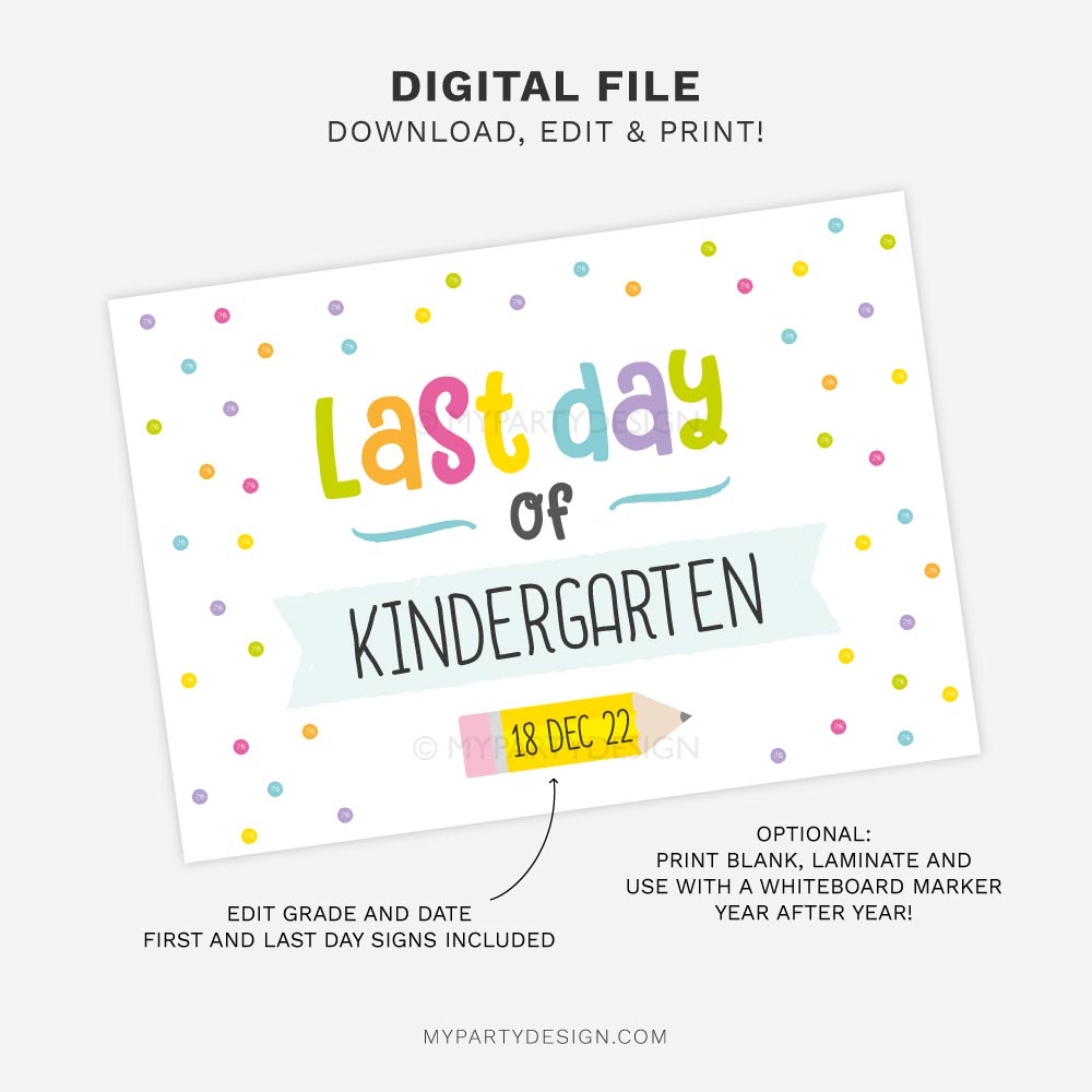 FIRST-DAY-OF-SCHOOL-SIGNS-BUNDLE-SPOTTY-WHITE-00C printable last day of school and last day of school sign in white for boys and girls