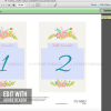 printable floral table numbers for bridal shower or wedding