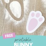 free printable bunny footprints template for easter