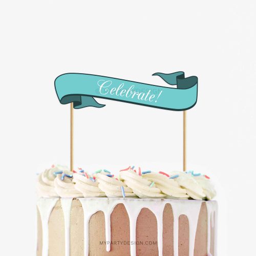 Custom Cake topper Banner, Printable PDF