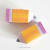 yellow and pink pencil gift box for teacher appreciation gifts of student back to school treats