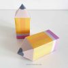pencil shaped gift box in yellow and pink colors for teacher appreciation gifts of student back to school treats