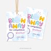 blow away the competition cheer or dance good luck gift tags