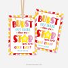 burst our there like the star you are good luck gift tag