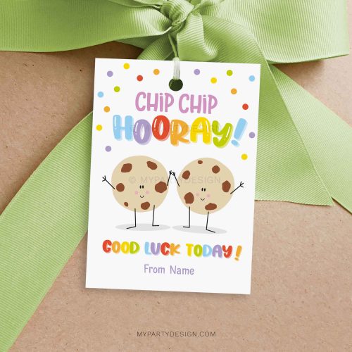 cookie good luck gift tag for sports or cheer encouragement gifts