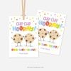 chip chip hooray cookie good luck gift tag for sports or cheer encouragement gifts
