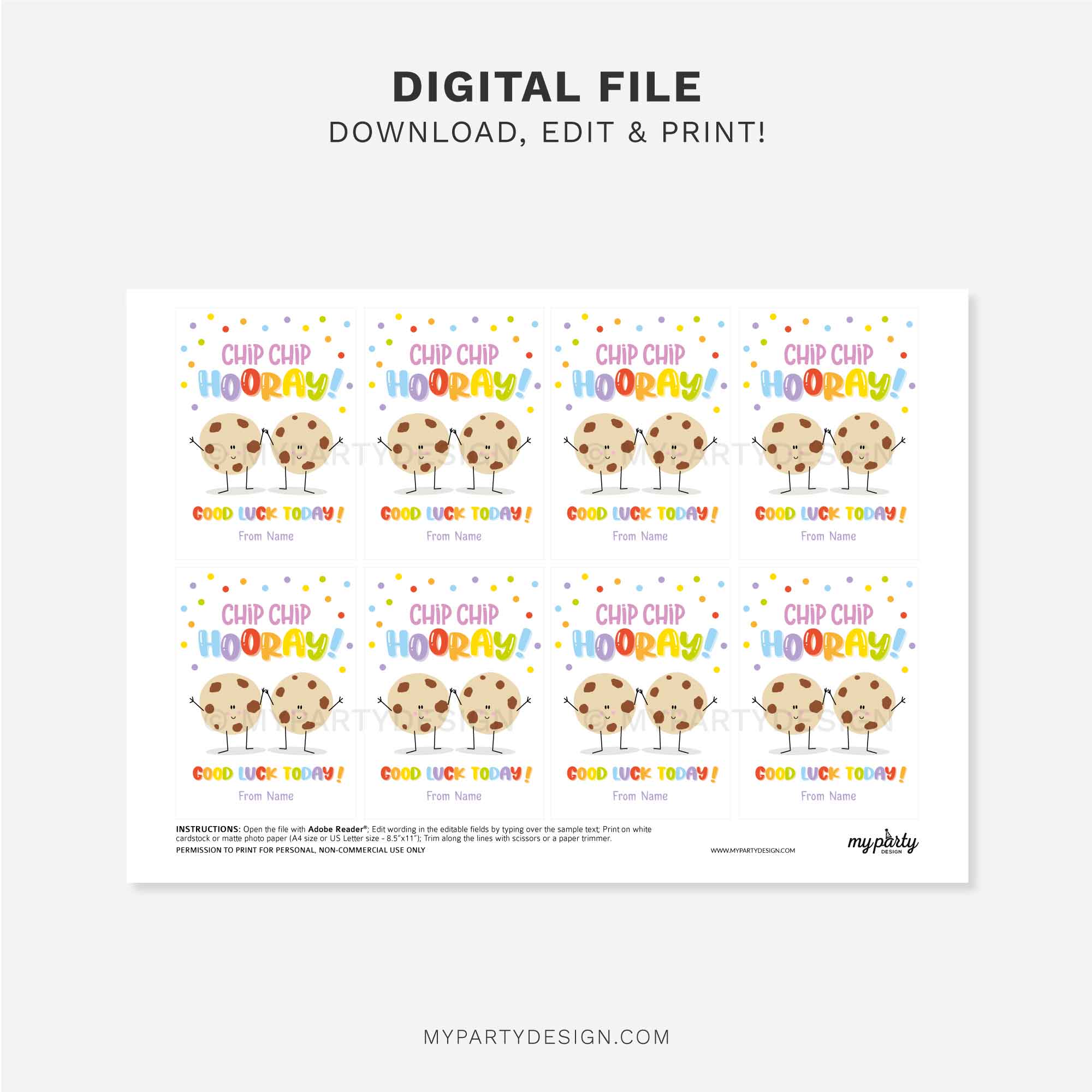 GOOD-LUCK-TAGS-COOKIE-GOOD-LUCK-TODAY-00C printable cookie good luck gift tag for sports or cheer encouragement gifts