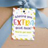 extra good luck gift tag for sports or cheer encouragement gifts
