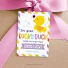 lucky duck good luck gift tag for cheer dance or sports good luck gifts