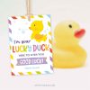 I'm your lucky duck gift tag for good luck gifts