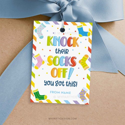 socks good luck gift tag for cheer or sports competition day gifts