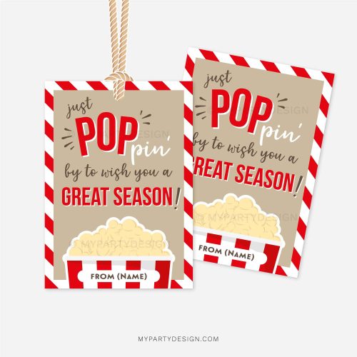 poppin by to wish you a great season gift tag