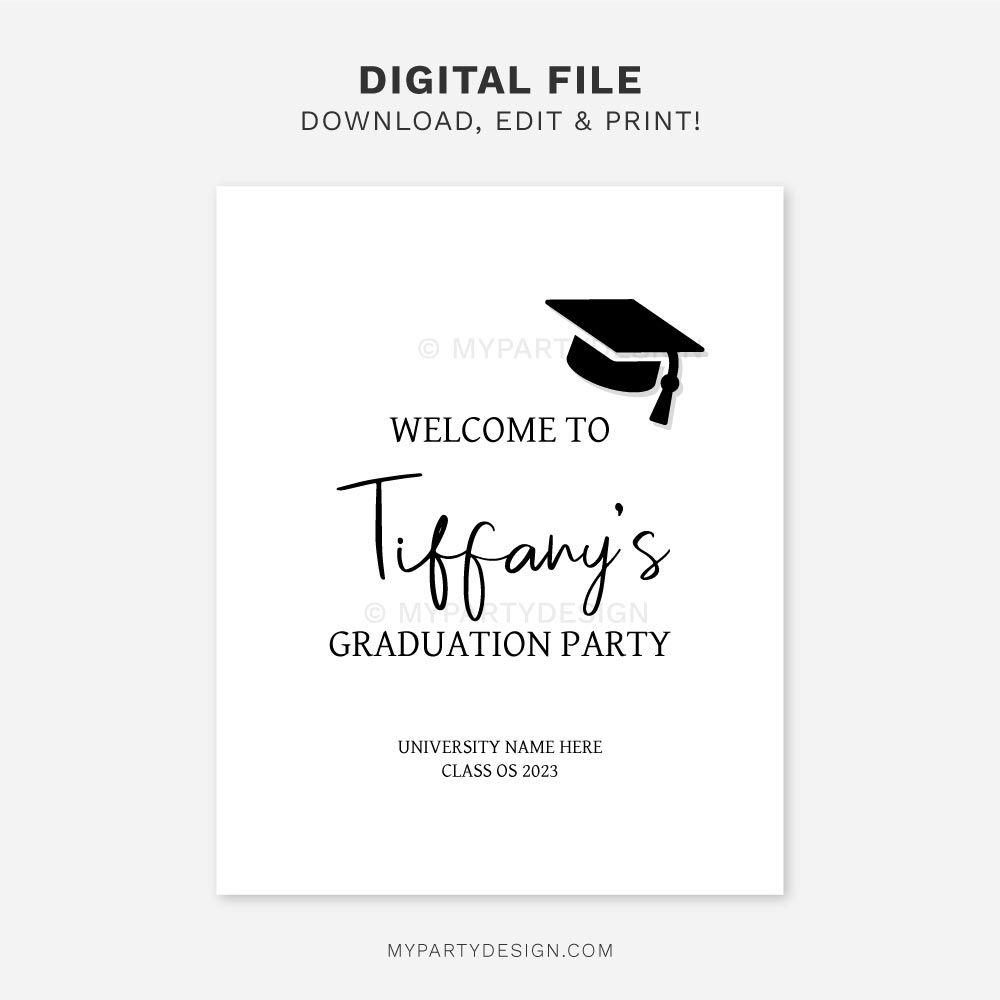 GRADUATION-SIGNS-WELCOME-00B printable graduation welcome sign template
