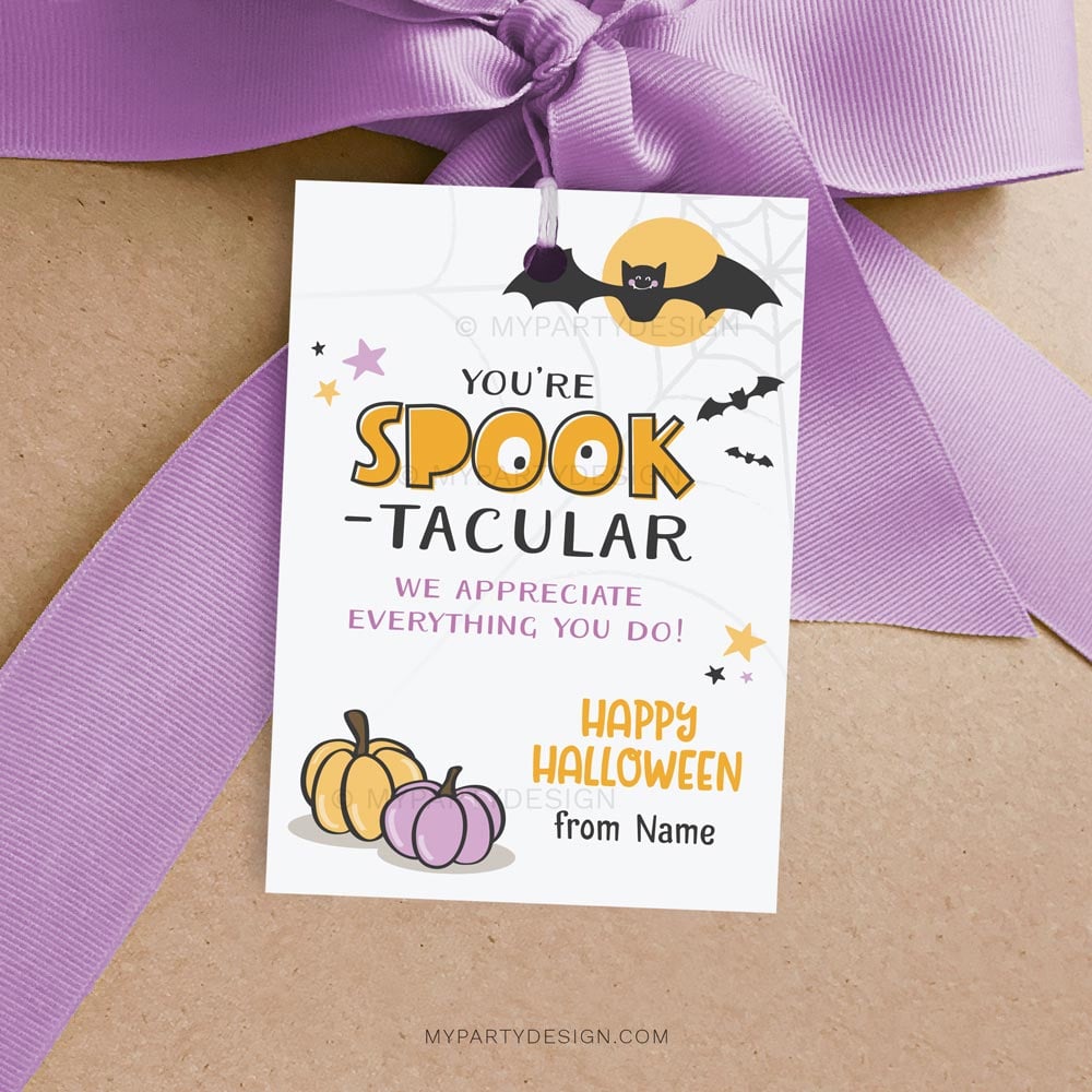 HALLOWEEN-APPRECIATION-TAGS-SPOOKTACULAR-00A you're spooktacular halloween tags for appreciation gifts