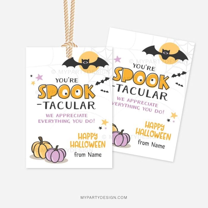 FaBOOlous Neighbors Halloween Tags, Printable PDF - My Party Design