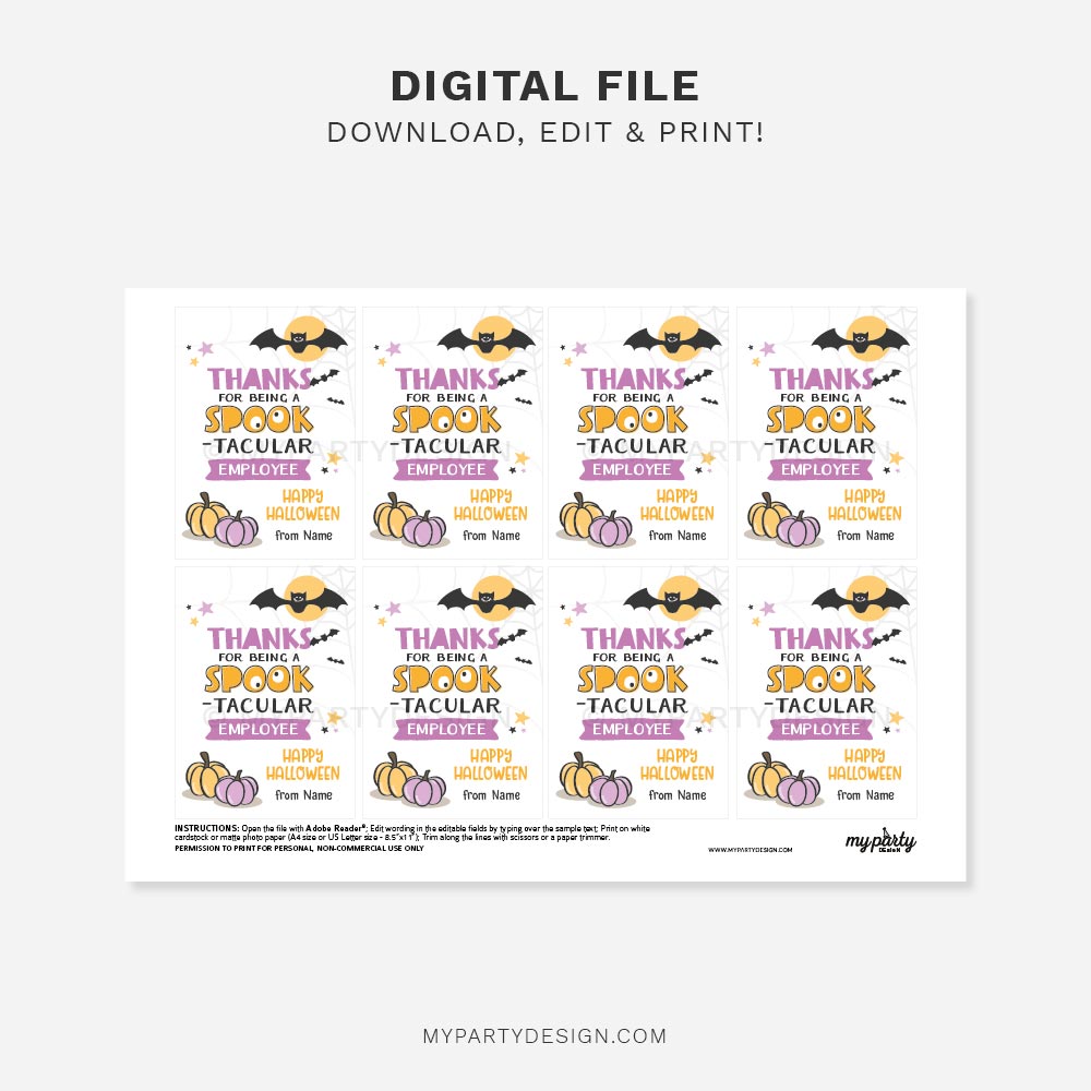 HALLOWEEN-APPRECIATION-TAGS-SPOOKTACULAR-EMPLOYEE-00C printable Spooktacular employee Halloween tags for staff appreciation gifts