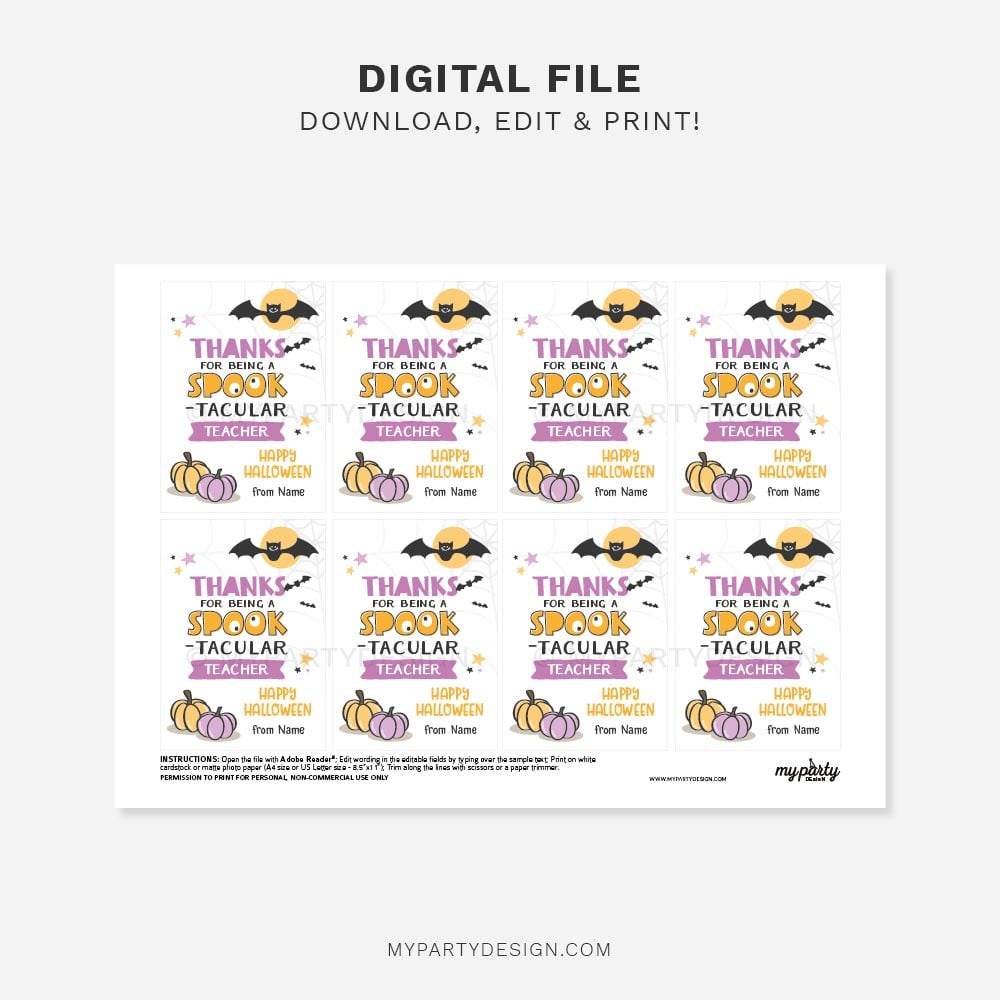 HALLOWEEN-APPRECIATION-TAGS-SPOOKTACULAR-TEACHER-00C printable Spooktacular teacher Halloween tags for teacher appreciation gifts