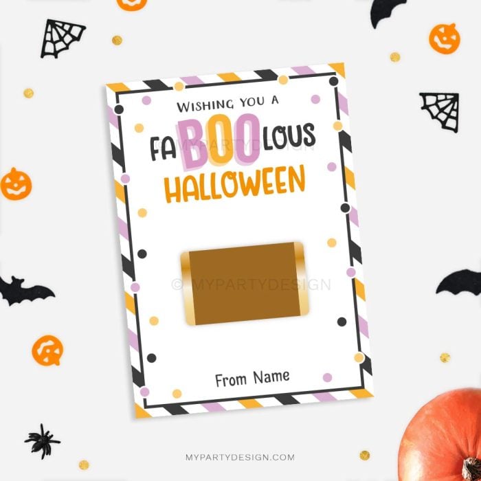faBOOlous Halloween cards for trick or treat or chocolate gifts