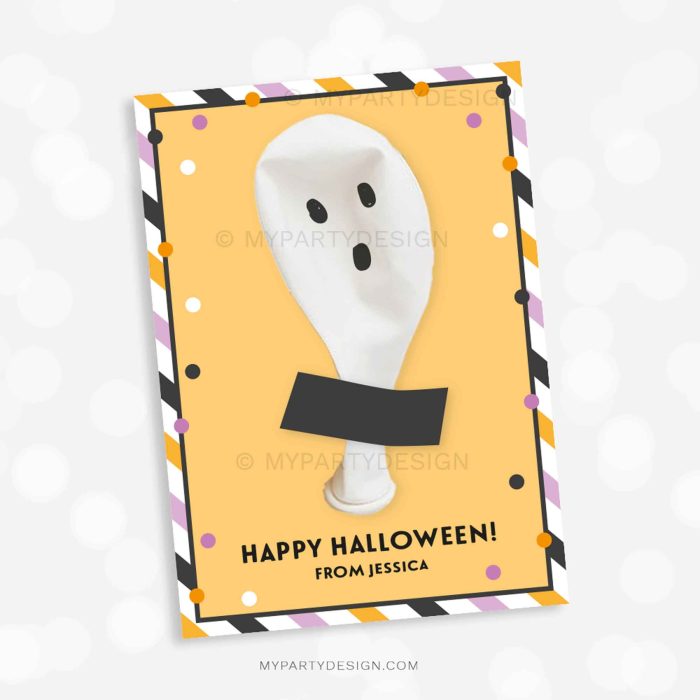 Halloween balloon gift cards for non-candy class gifts