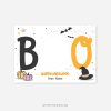 Boo Halloween play dough cards for non candy halloween gifts