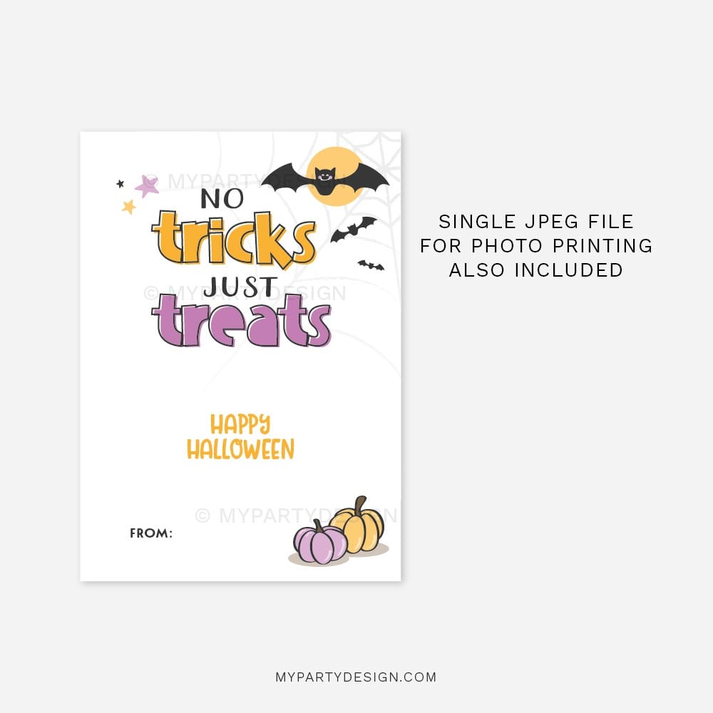 HALLOWEEN-GIFT-CARD-HOLDER-NO-TRICKS-JUST-TREATS-00C no tricks just treats Halloween gift card holder