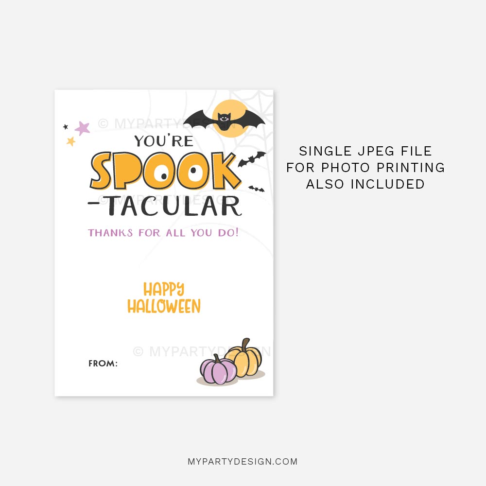 HALLOWEEN-GIFT-CARD-HOLDER-SPOOKTACULAR-00C you're spooktacular Halloween gift card holder