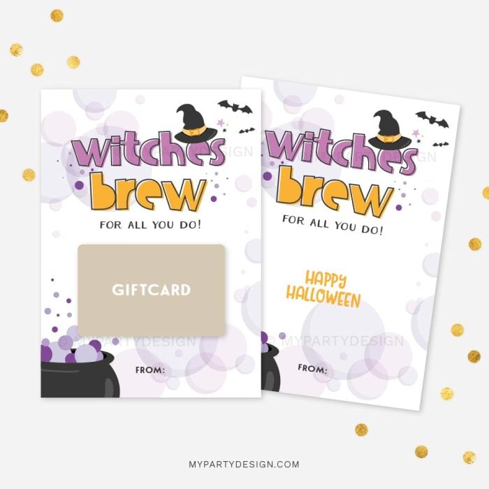 Witches Brew for all you do gift card holder for Halloween coffee gift card