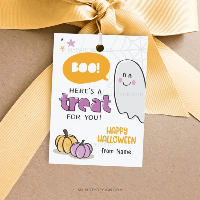 boo here's a treat for you halloween tags