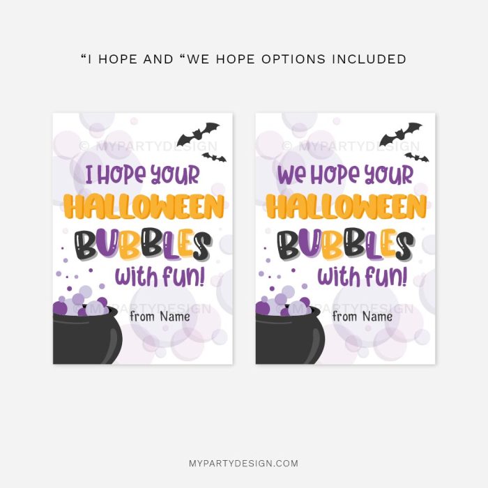 we hope your halloween bubbles with fun tags for halloween bubble wand gifts