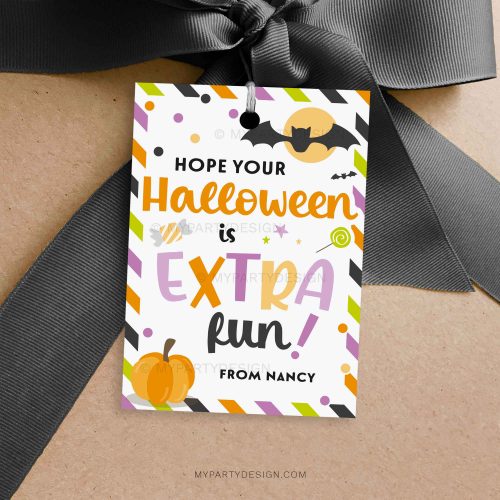 halloween extra fun gift tag for halloween bubble gum class gifts
