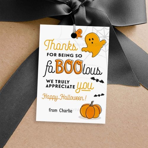 thanks for being so faBOOlous halloween gift tag for halloween appreciation gifts