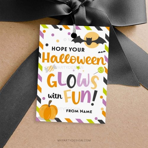 halloween glows with fun gift tag for halloween glow stick class gifts