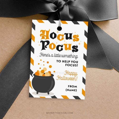 hocus hocus here's something to help you focus tags for Halloween gifts