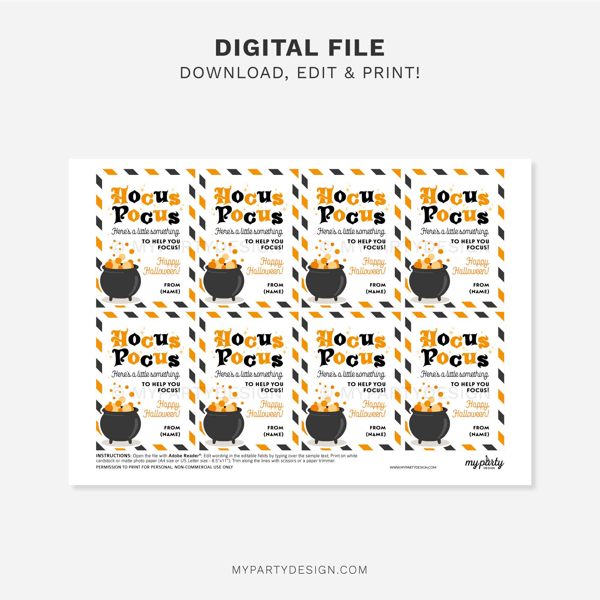 HALLOWEEN-GIFT-TAGS-HOCUS-POCUS-FOCUS-00C printable hocus hocus here's something to help you focus tags for Halloween gifts