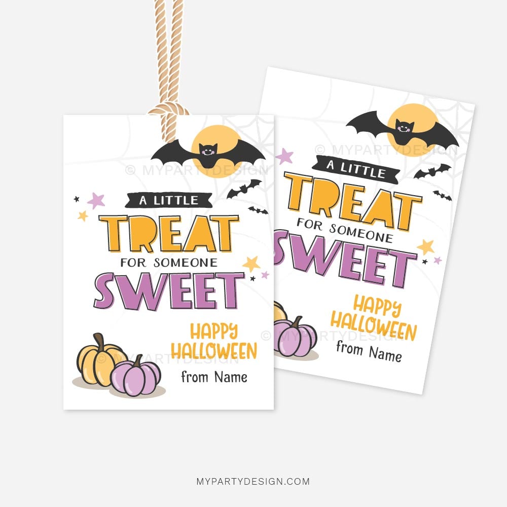 HALLOWEEN-GIFT-TAGS-LITTLE-TREAT-00B treat for someone sweet halloween tags