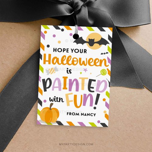 halloween painted with fun gift tags for halloween class gifts