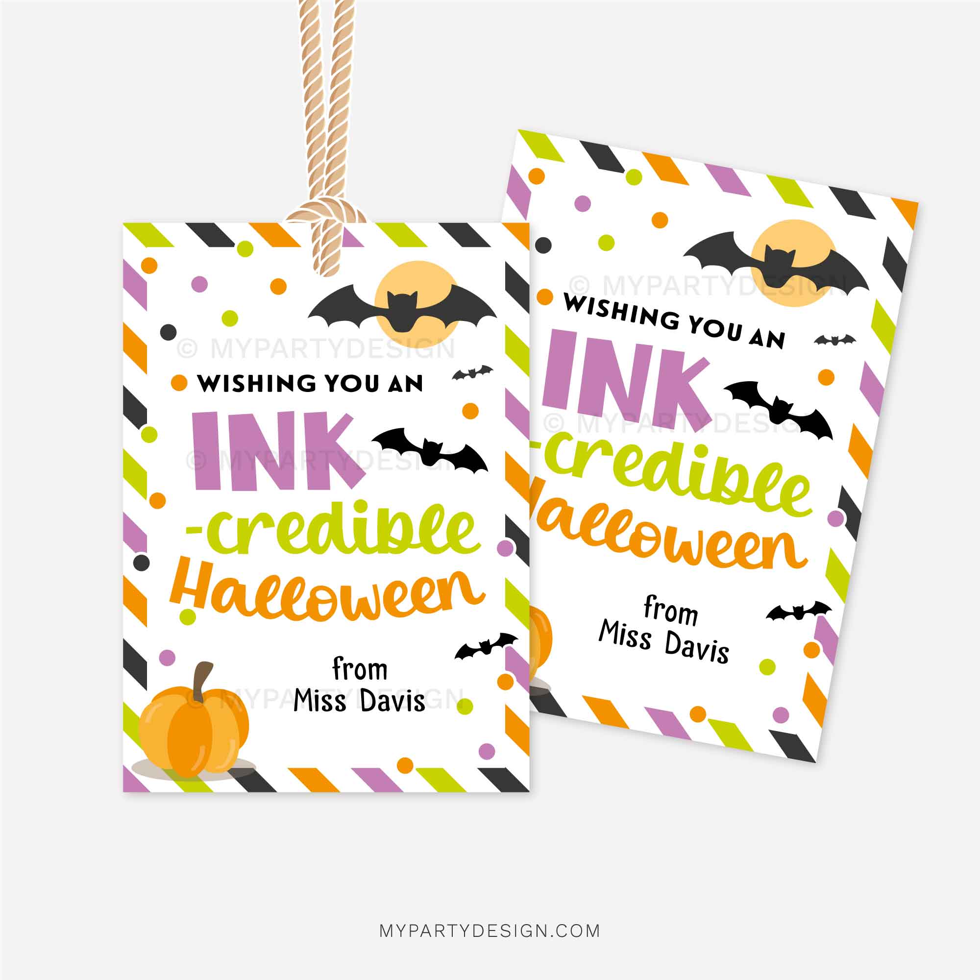 HALLOWEEN-GIFT-TAGS-PEN-INKCREDIBLE-00B halloween pen tags for class gifts that read "wishing you an inkcredible halloween"