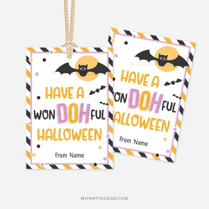 playdough halloween tags for play dough gifts