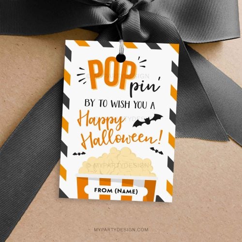popcorn halloween tags for staff, students or teacher gifts